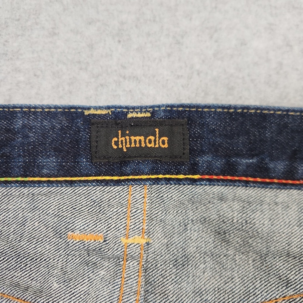 Chimala Jeans 31x34 Blue Raw Denim Straight Button Fly Distressed Made In Japan - Picture 4 of 16